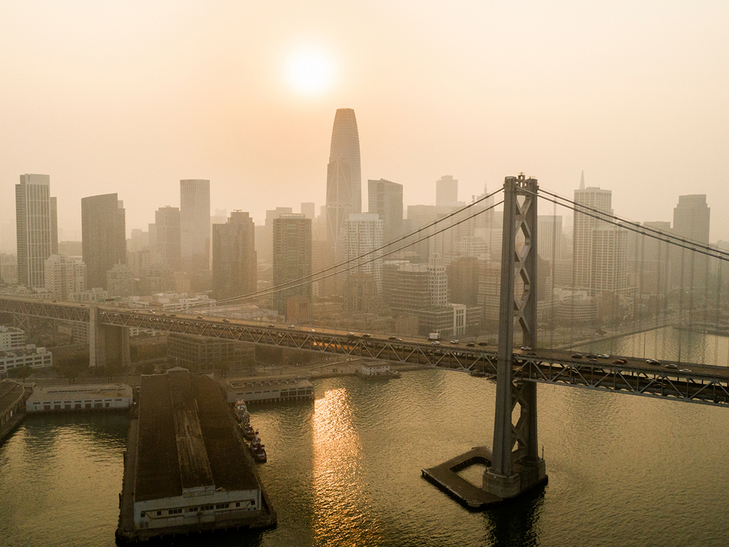 Reddish Brown air in the city, commonly called smog, is outdoor air pollution.